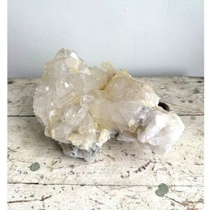 Clear Quartz Crystal Cluster Golden Healer Variation Natural Mineral Specimen